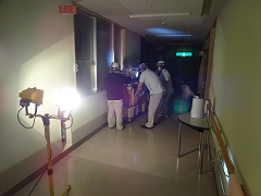 夜間停電時想定介助訓練